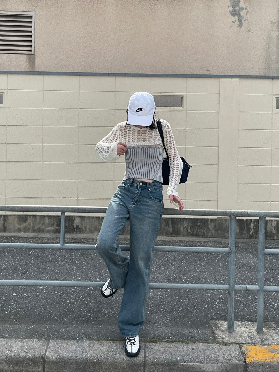 受注制【Chikashitsu + LADIES】waist T line denim pants