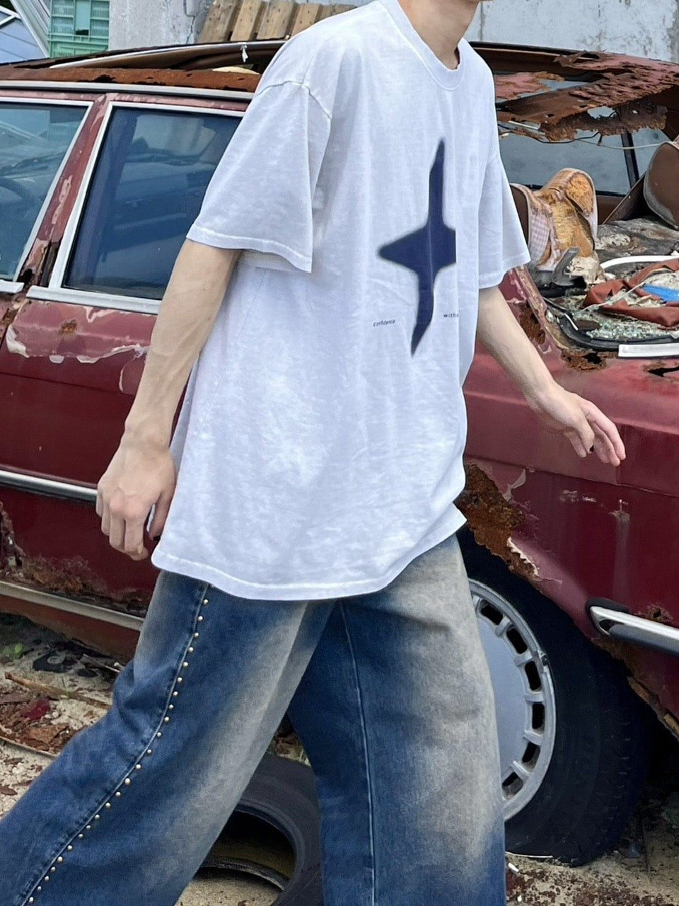【youll】sparkle pigment tee (2color)