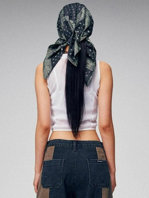 【runningHIGH】KNIT MESH SLEEVELESS TOP