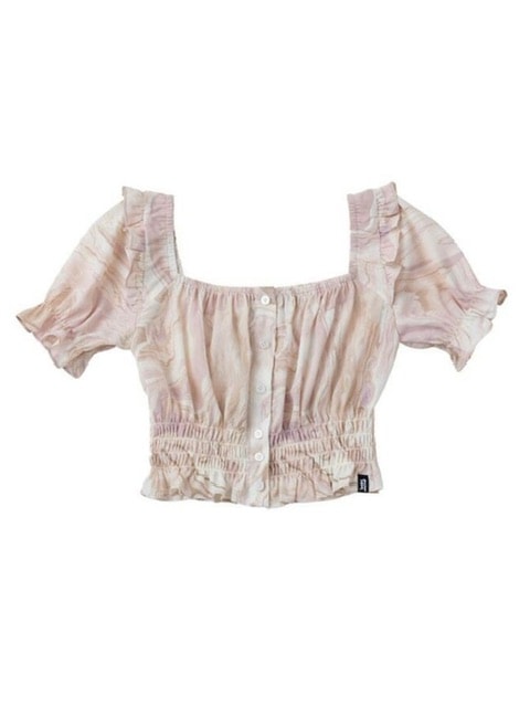 【runningHIGH】PUFF SLEEVE CROP BLOUSE