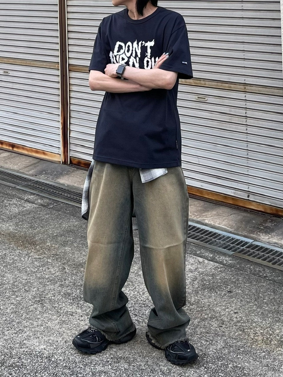 受注制【Chikashitsu +】vintage faded wash denim pants