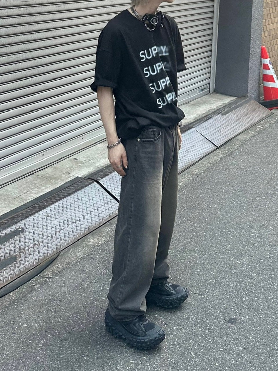 大阪店WEB限定受注制【Chikashitsu +】smokey brush deim pants (2color)