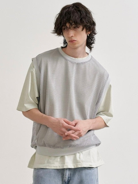 【RE:ON STUDIO】LAYERED MESH VEST