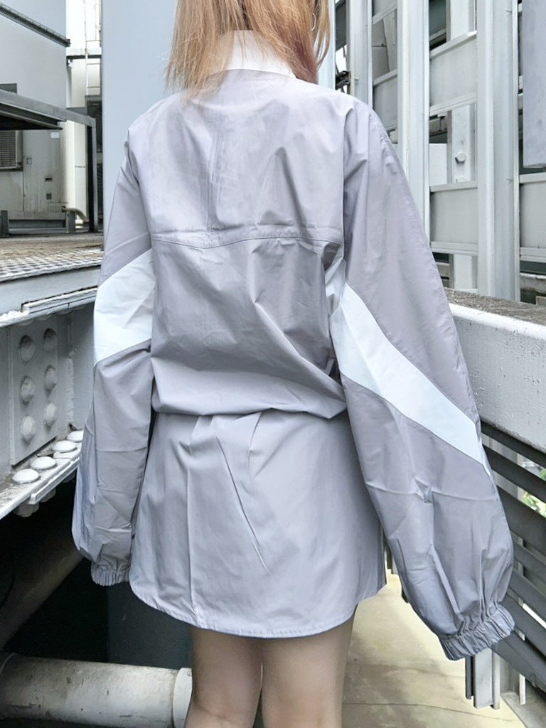 受注制【Never mind the XU】track jacket & skirt (2color)