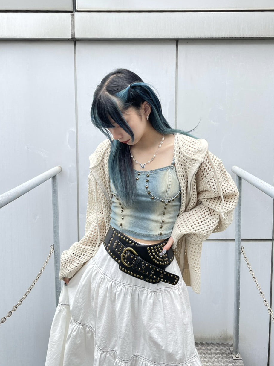 受注制【Never mind the XU】punching wide belt