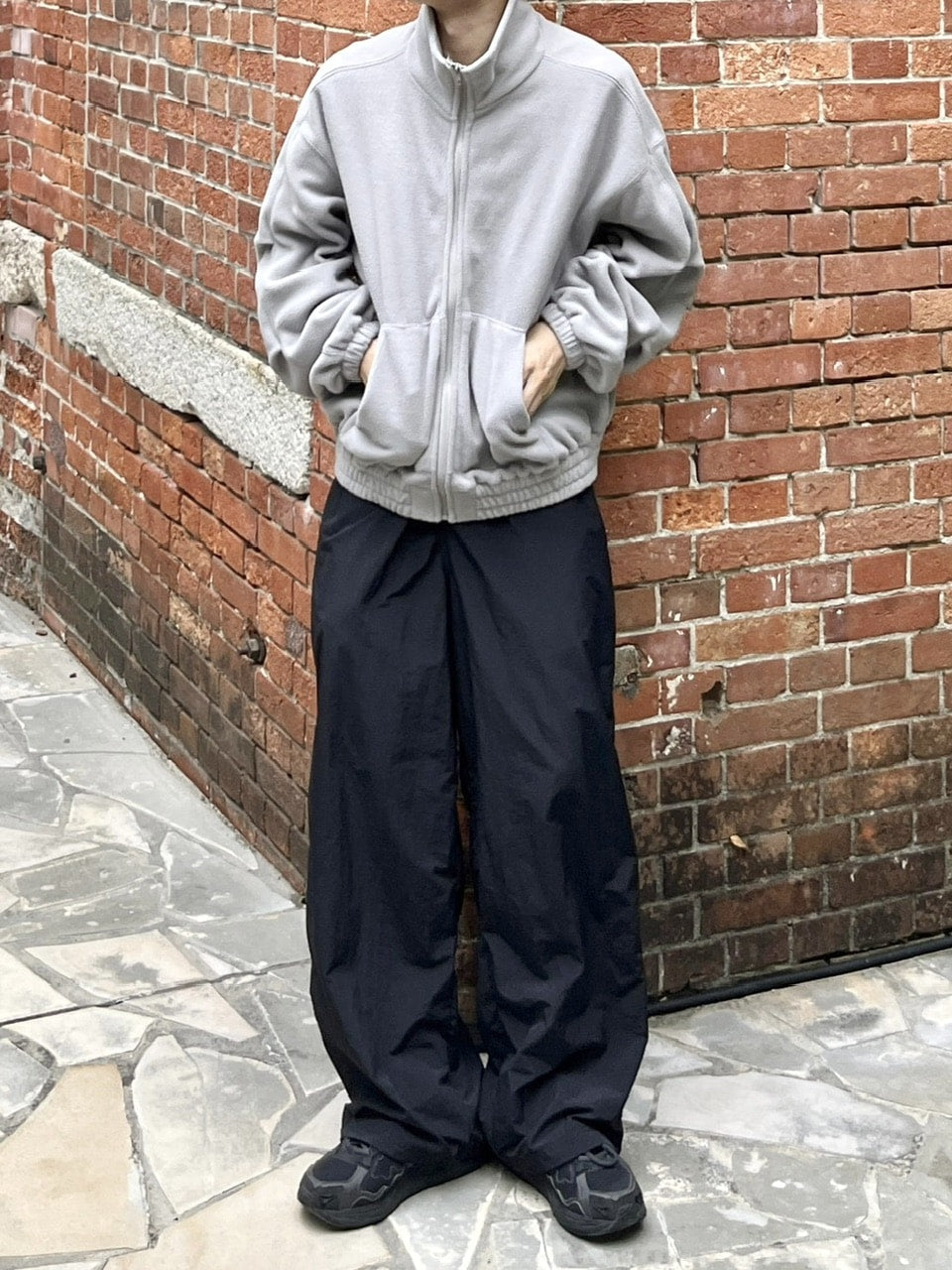 受注制【youll】mesh line wide pants (2color)
