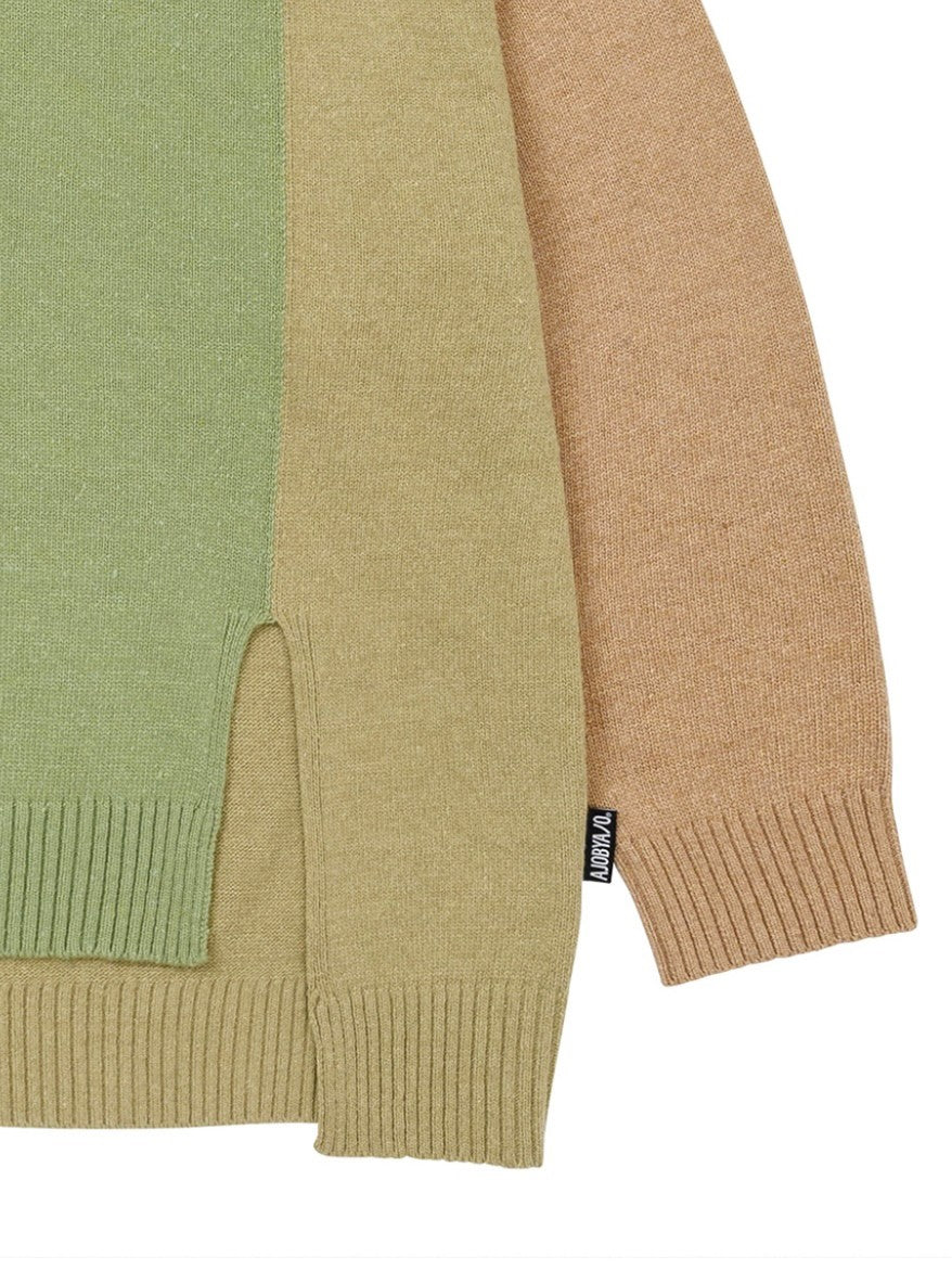【AJOBYAJO】Tri Color Mixed Sweater