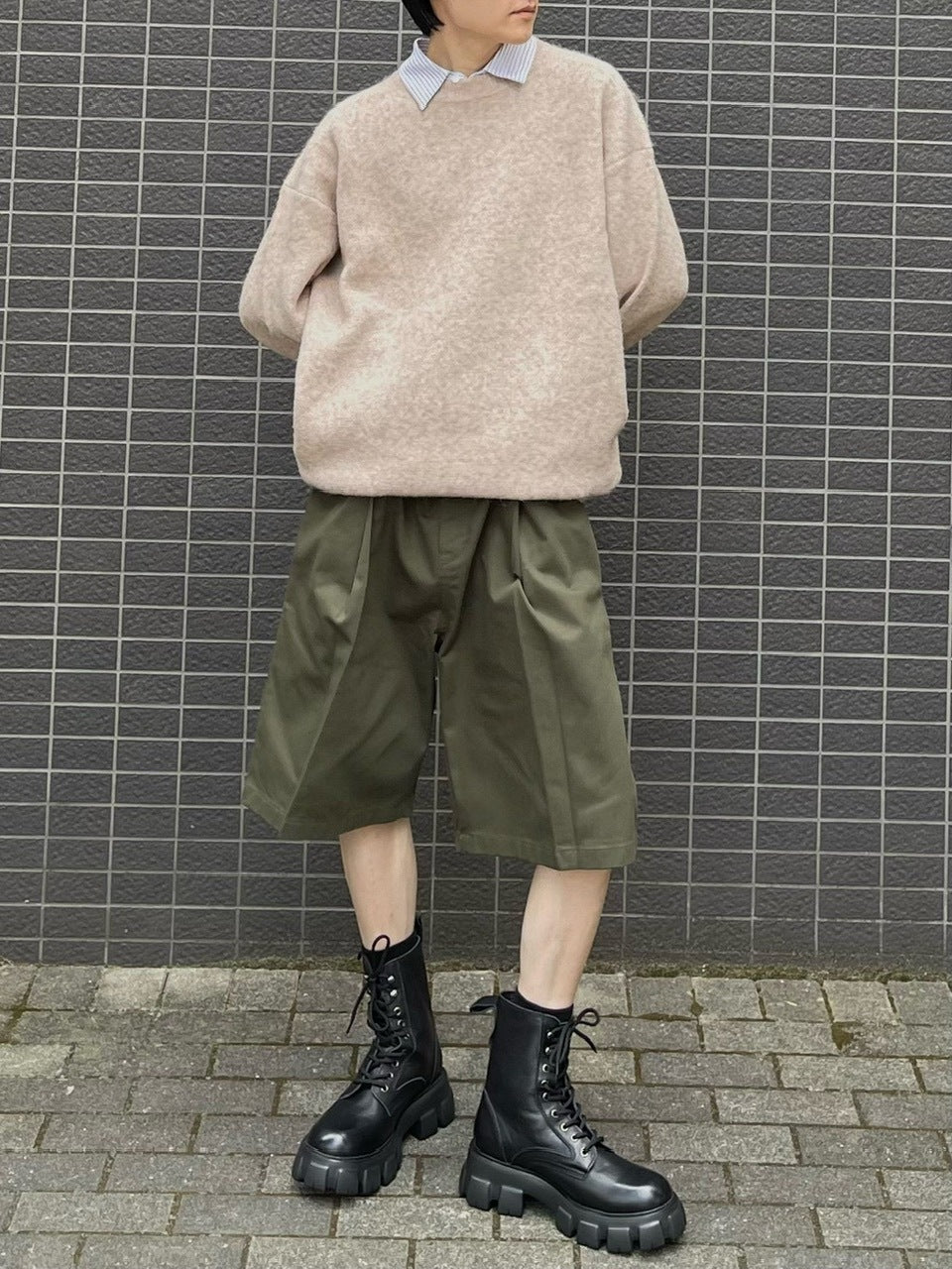 受注制【Chikashitsu +】unisex 6color knit (6color) / 【チカシツプラス】ユニセックス6カラー長袖ニット