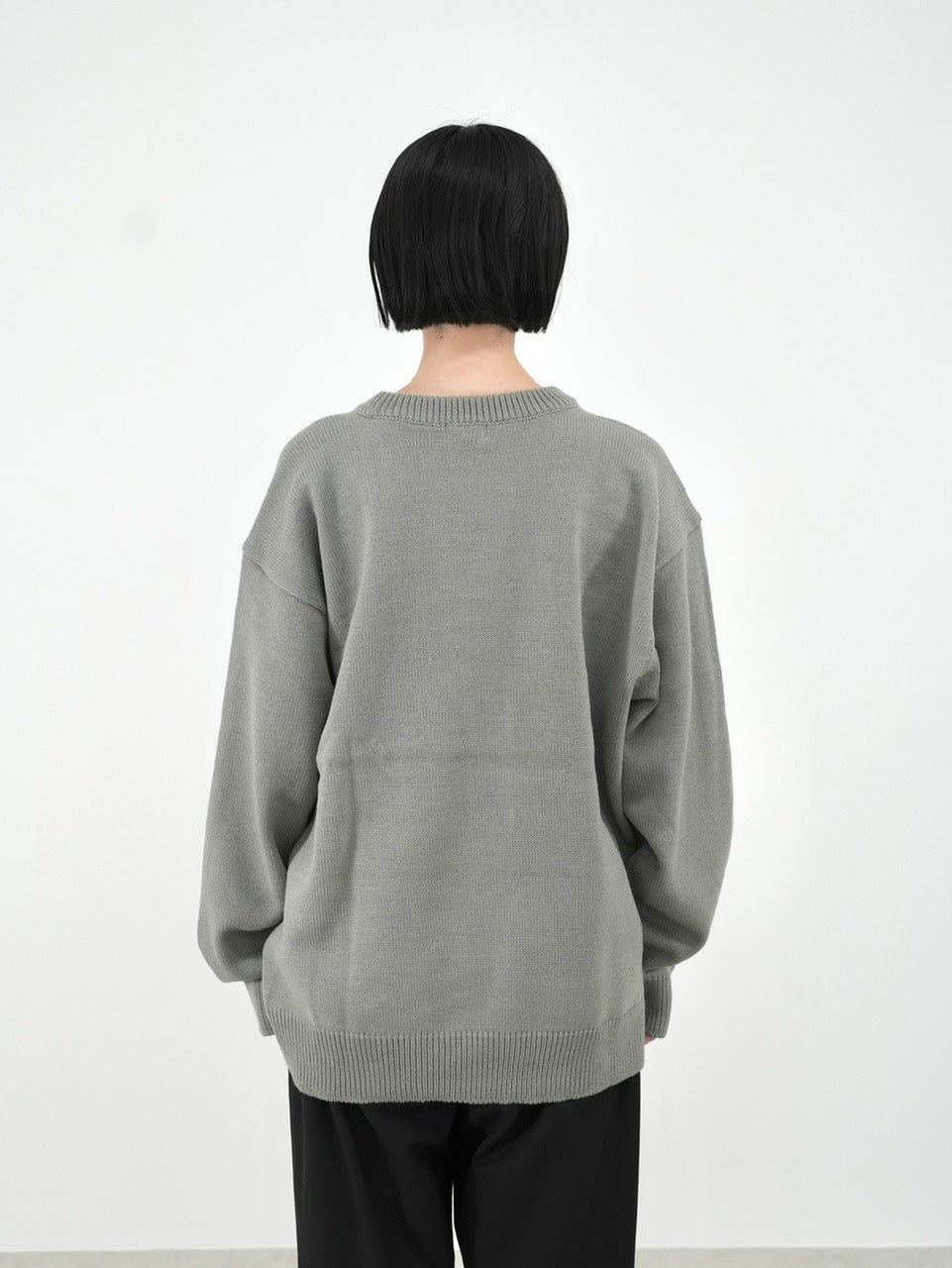 受注制【Chikashitsu +】shoulder slit knit (4color)