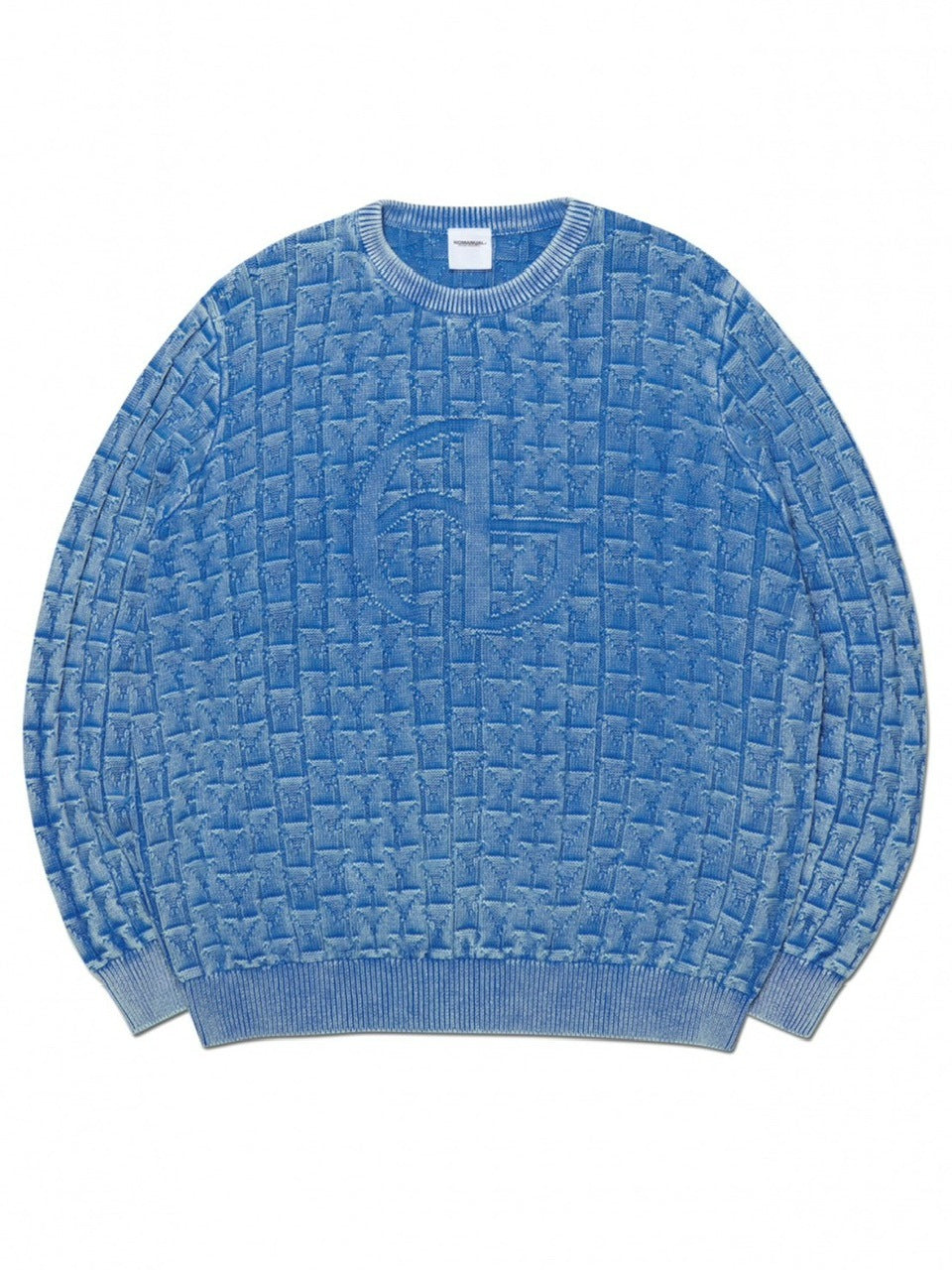 【NOMANUAL】SYMBOL JACQUARD KNIT / 【ノーマニュアル】シンボルジャガード長袖ニット