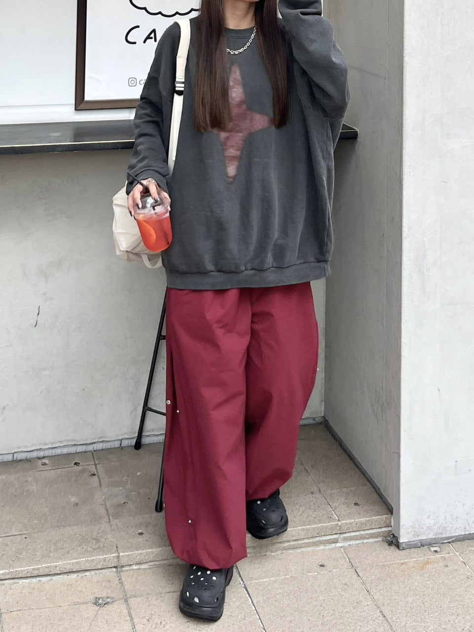 【youll】sparkle pigment sweat shirt (3color)