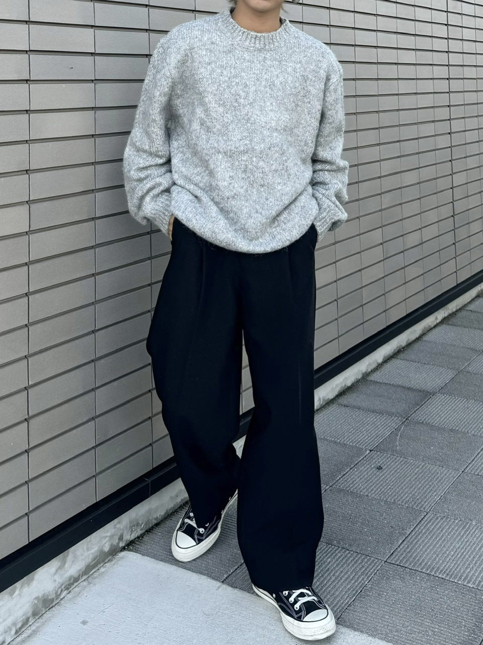 受注制【RENOL】wool mix round knit (4color)