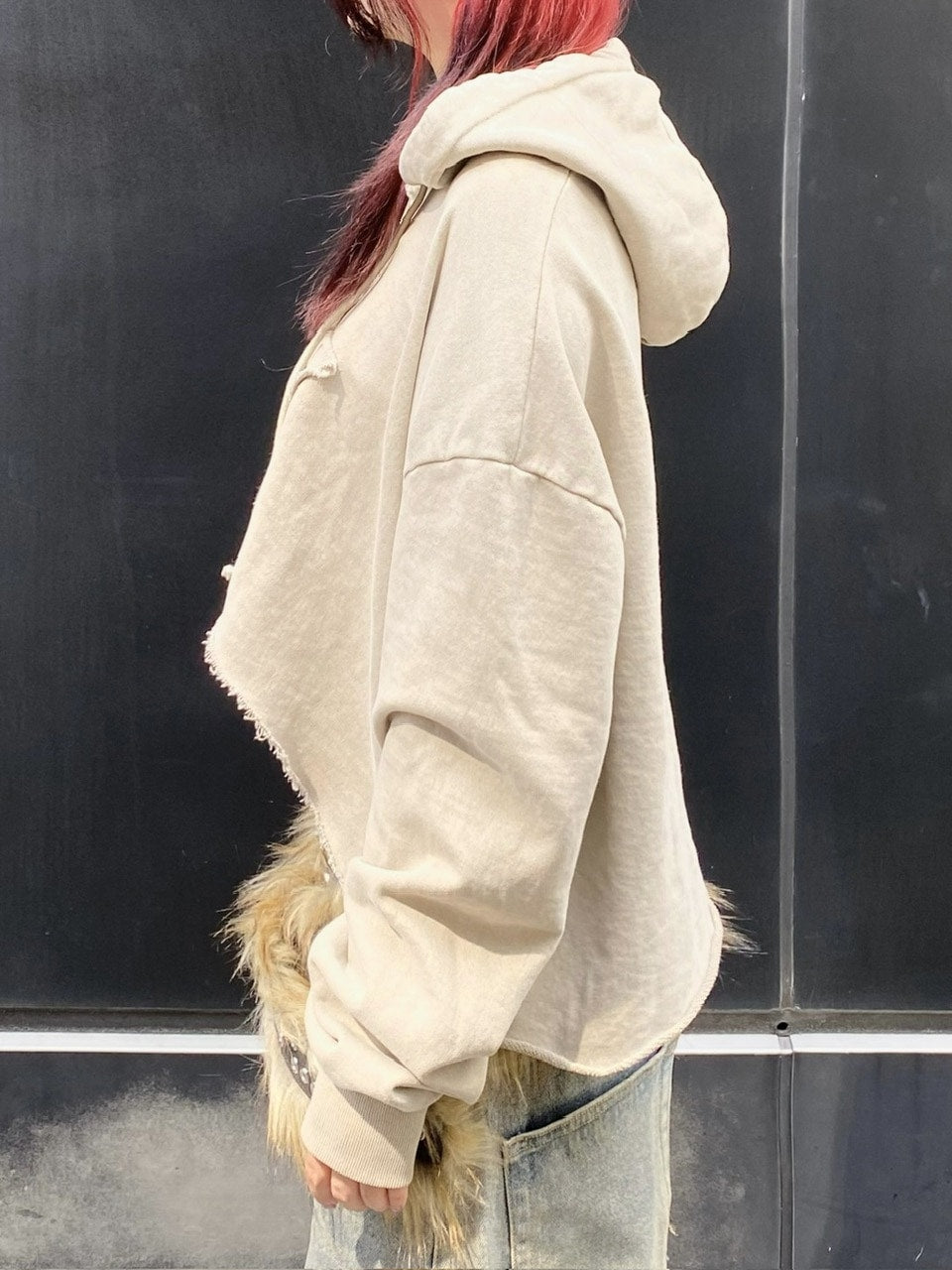 【Never mind the XU】star zip up crop hoodie (3color)