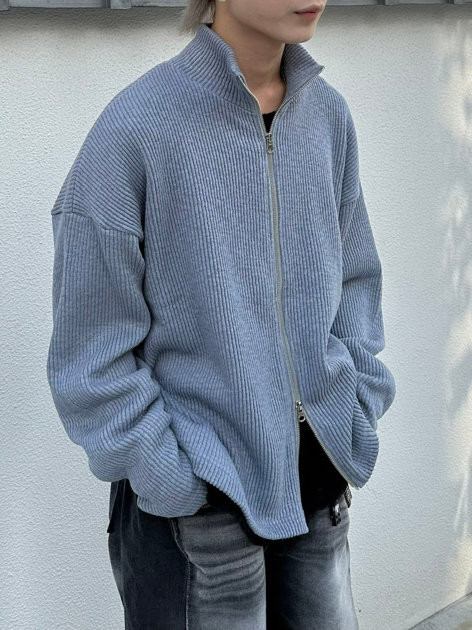 受注制【nmtc +】high neck knit cardigan (2color)