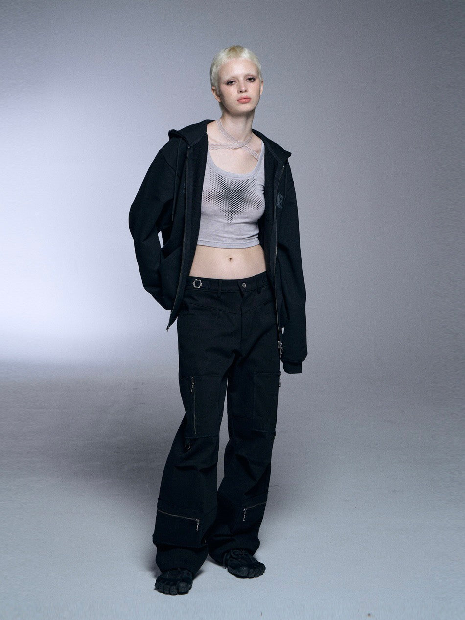 【SETUP‐EXE】OVERSIZED TWO-WAY ZIPUP HOODIE