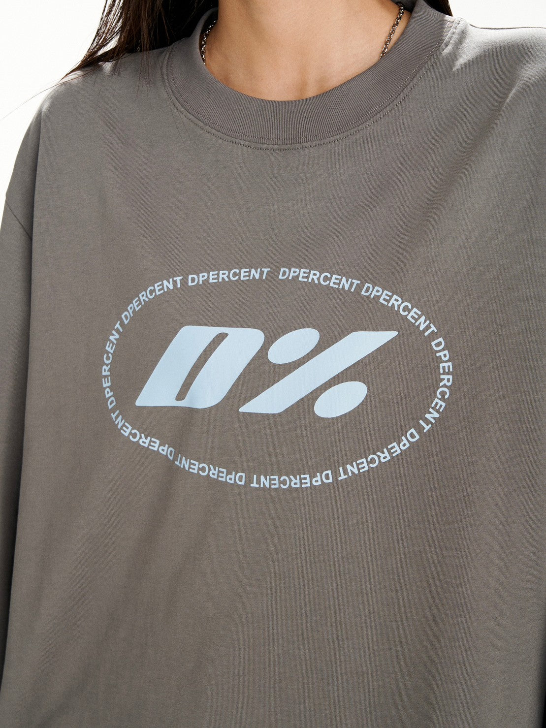 【Dpercent】Front Logo Sweater