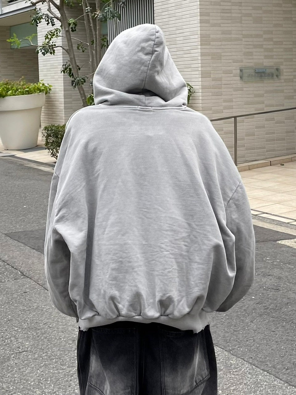 大阪店WEB限定受注制【Chikashitsu +】damage zip up hoodie (3color) / 【チカシツプラス】ダメージ長袖ジップアップパーカー