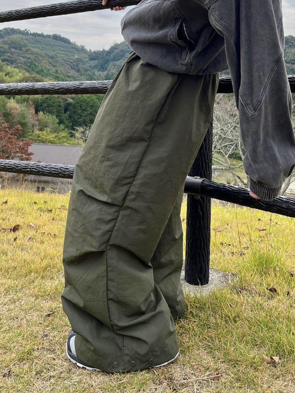受注制【youll】snap button tuck wide pants (3color)