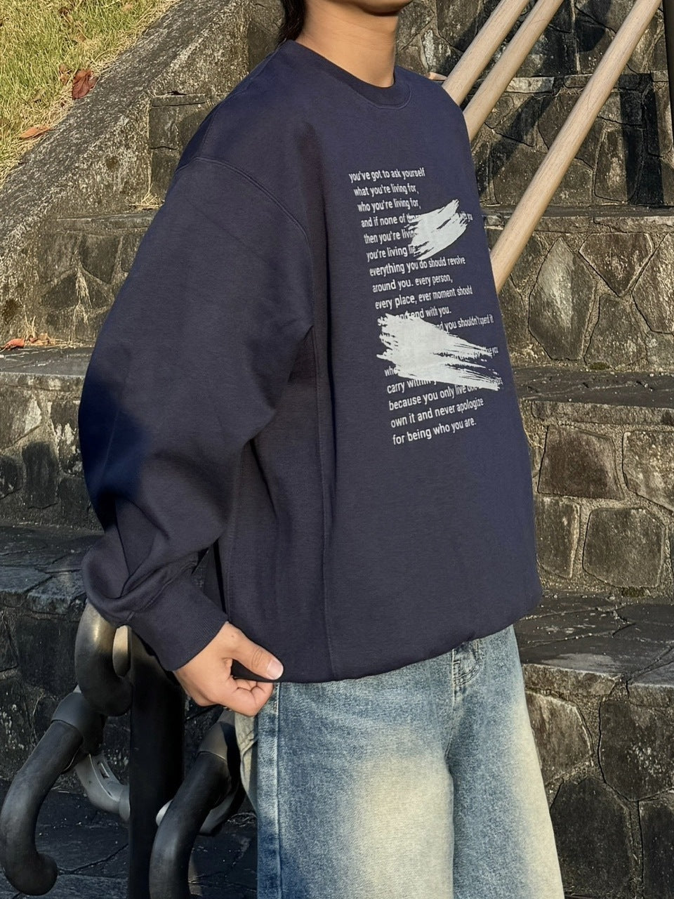 受注制【RENOL】lettering sweat shirt (4color)