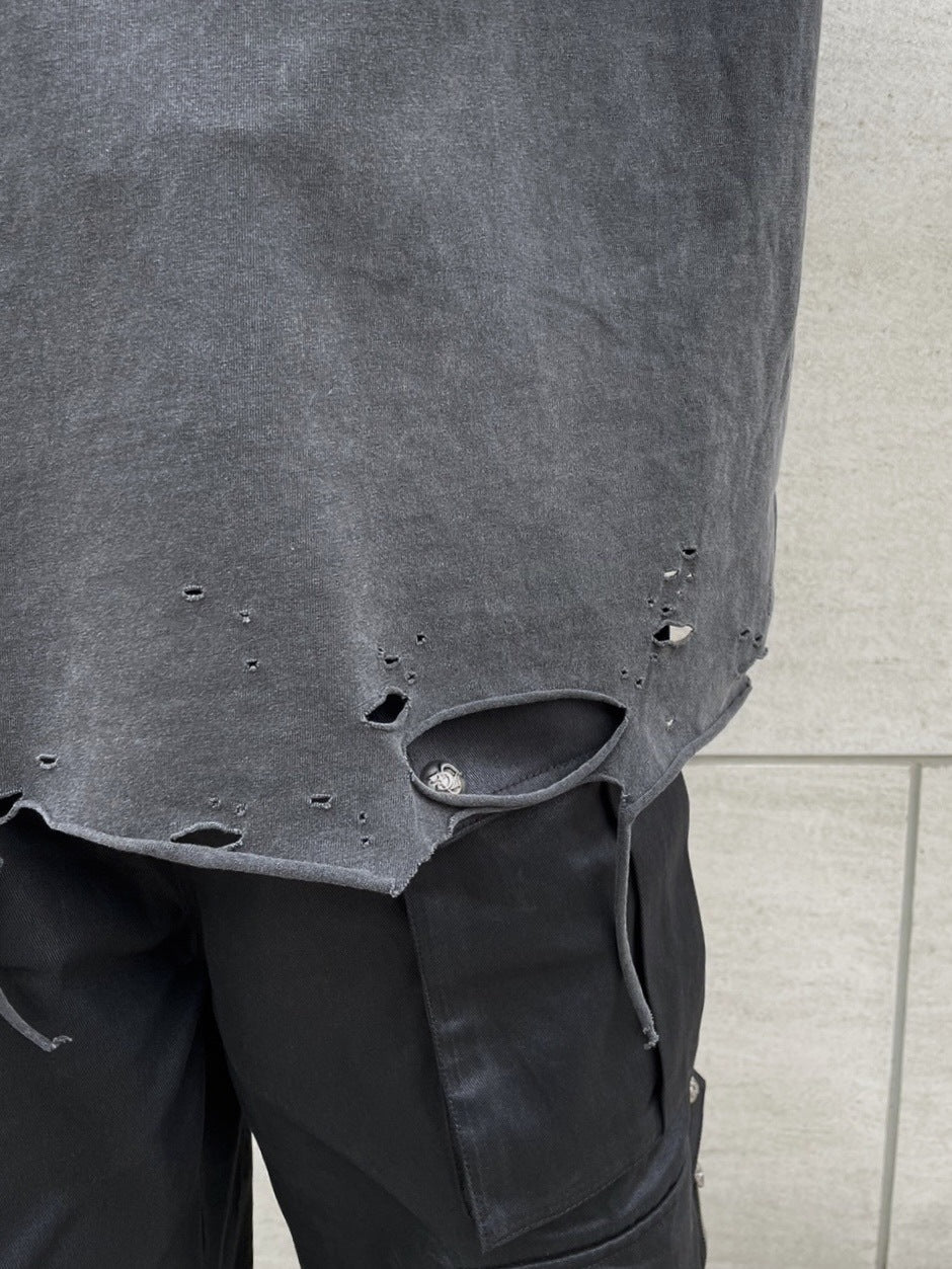 受注制【Never mind the XU】damage long sleeve 2 (2color)