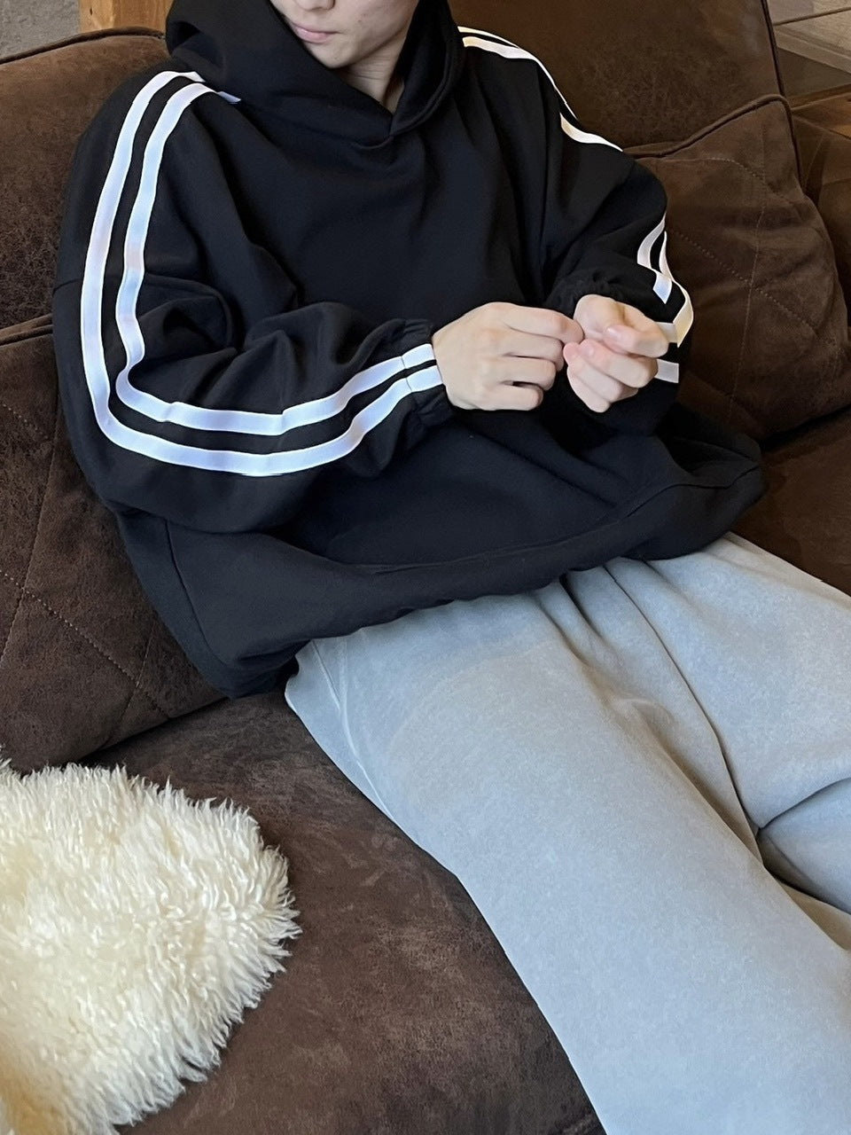 受注制【youll】line sweat hoodie