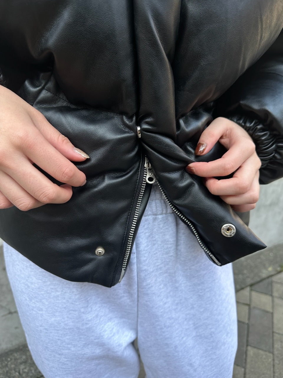 大阪店WEB限定受注制【Chikashitsu +】fake leather padded blouson