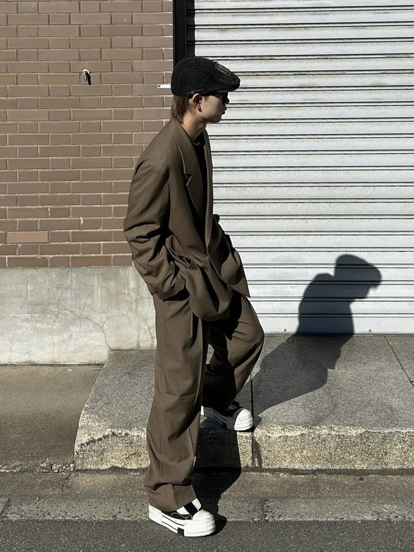 受注制【Chikashitsu +】set up belt slacks (3color)