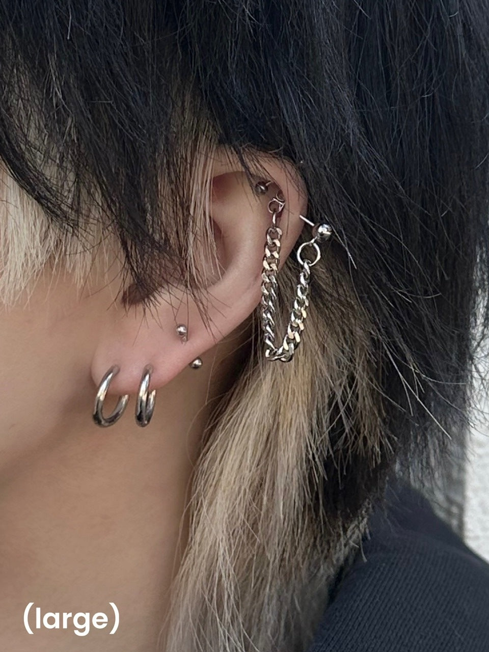 大阪店WEB限定受注制【Chikashitsu +】simple chain pierced earrring