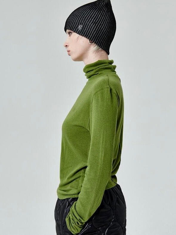 【runningHIGH】ANGORA GAUZE TURTLENECK TOP