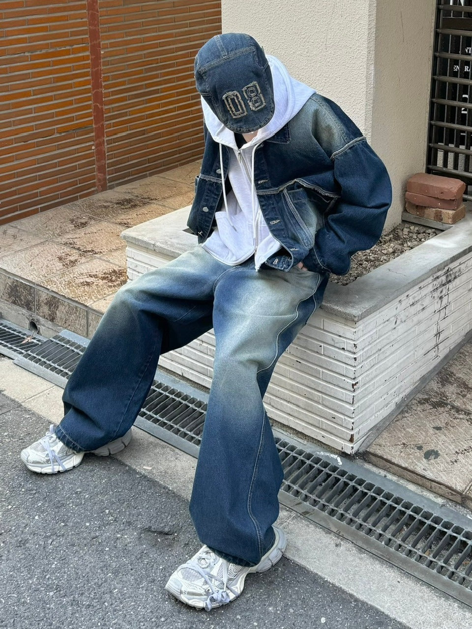 【Chikashitsu +】vintage wash denim pants (2color) / 【チカシツプラス】ヴィンテージウォッシュデニムパンツ