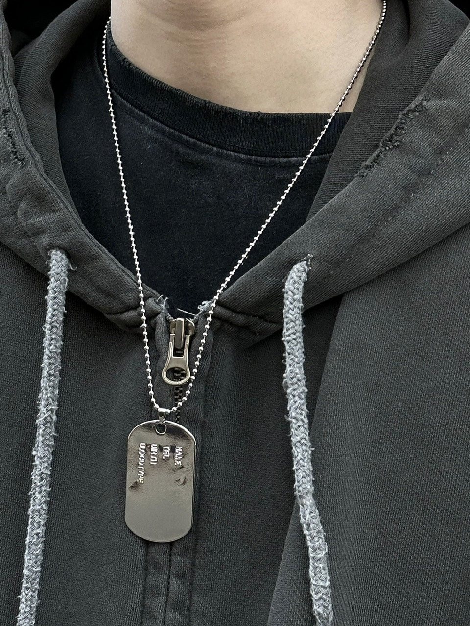 大阪店WEB限定【Chikashitsu +】dog tag necklace
