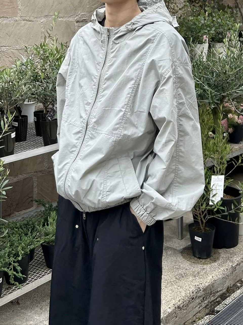 受注制【youll】nylon hooded blouson (2color)