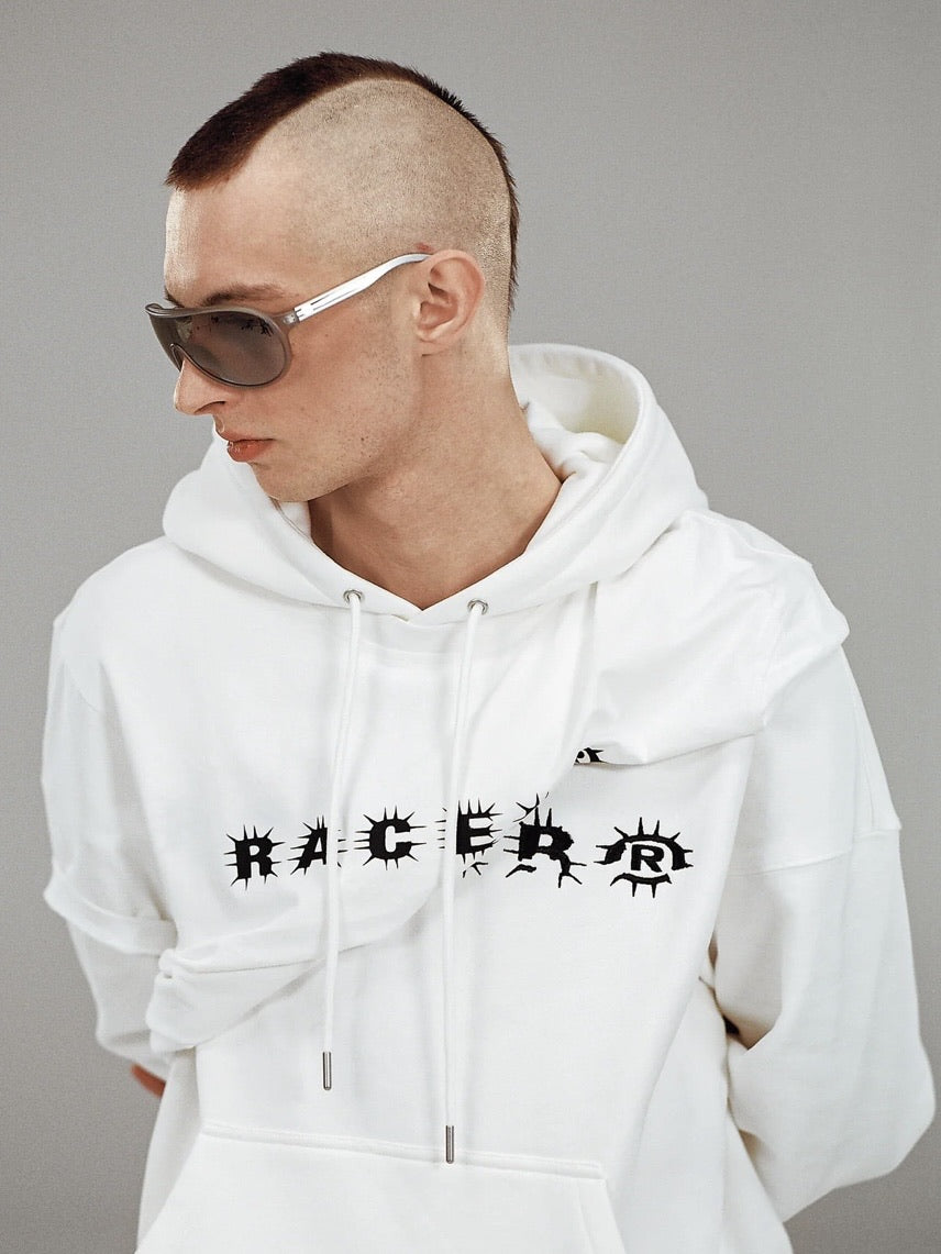 【RACER WORLDWIDE】Spike Text Hoodie