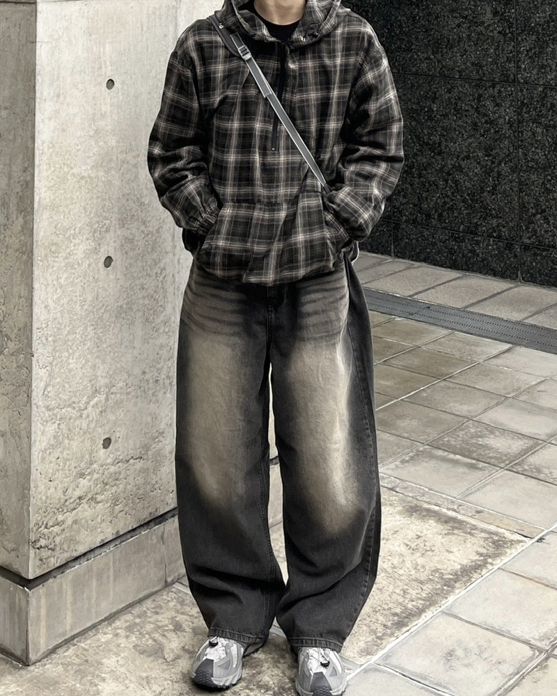 受注制【youll】faded wide denim pants