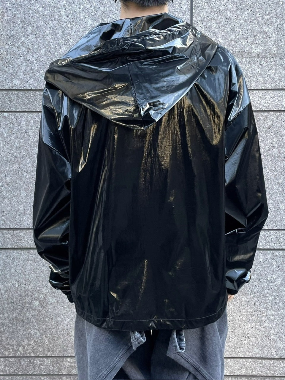 受注制【Never mind the XU】metallic hood jacket (2color)