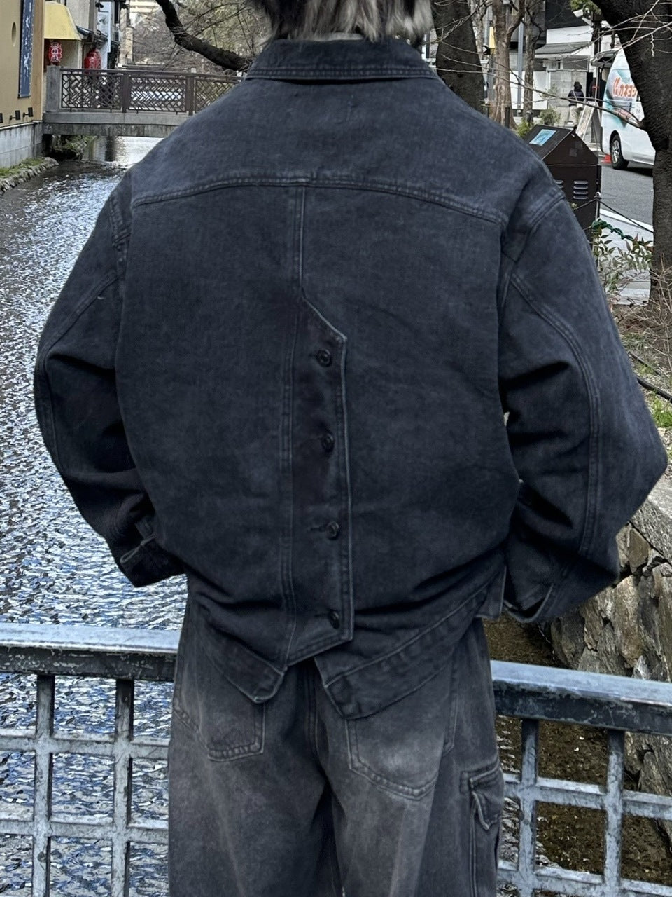 大阪店WEB限定受注制【Chikashitsu +】back design denim jacket