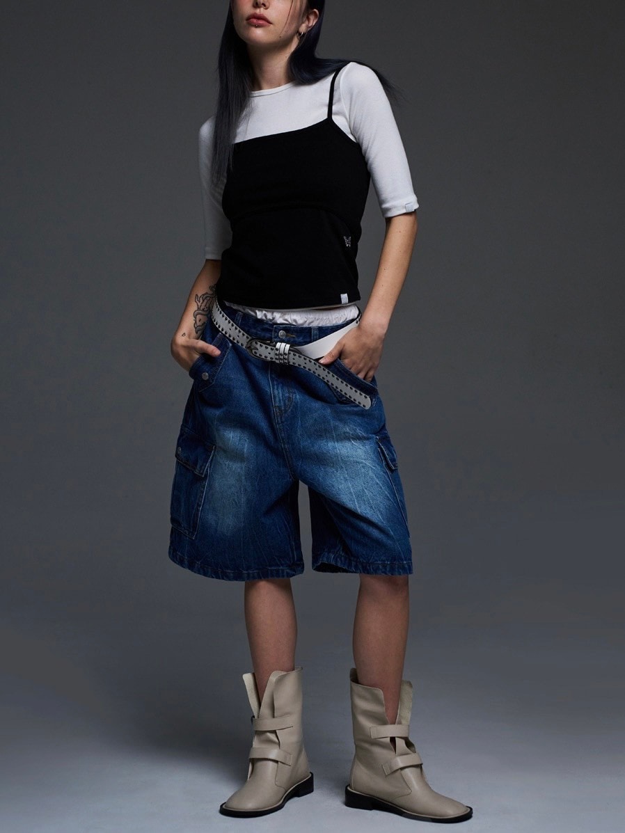 【FANCY CLUB】THREE QUARTER BASIC T-SHIRT