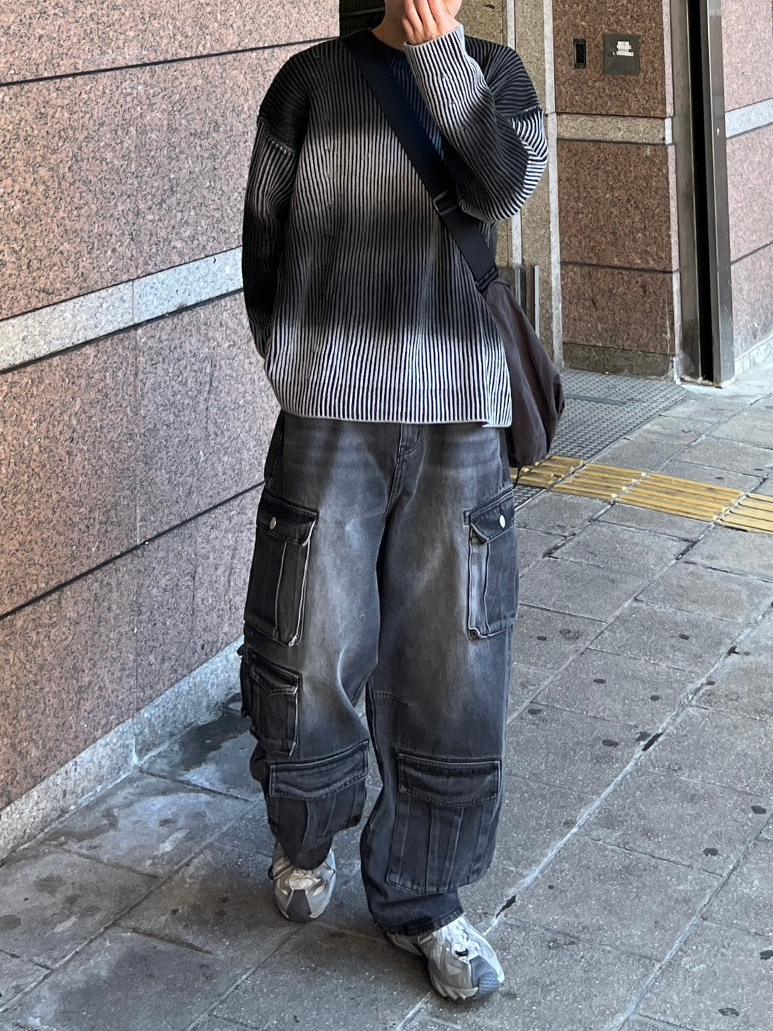 受注制【Chikashitsu +】bleach washing knit (3color) / 【チカシツプラス】ブリーチウォッシング長袖ニット