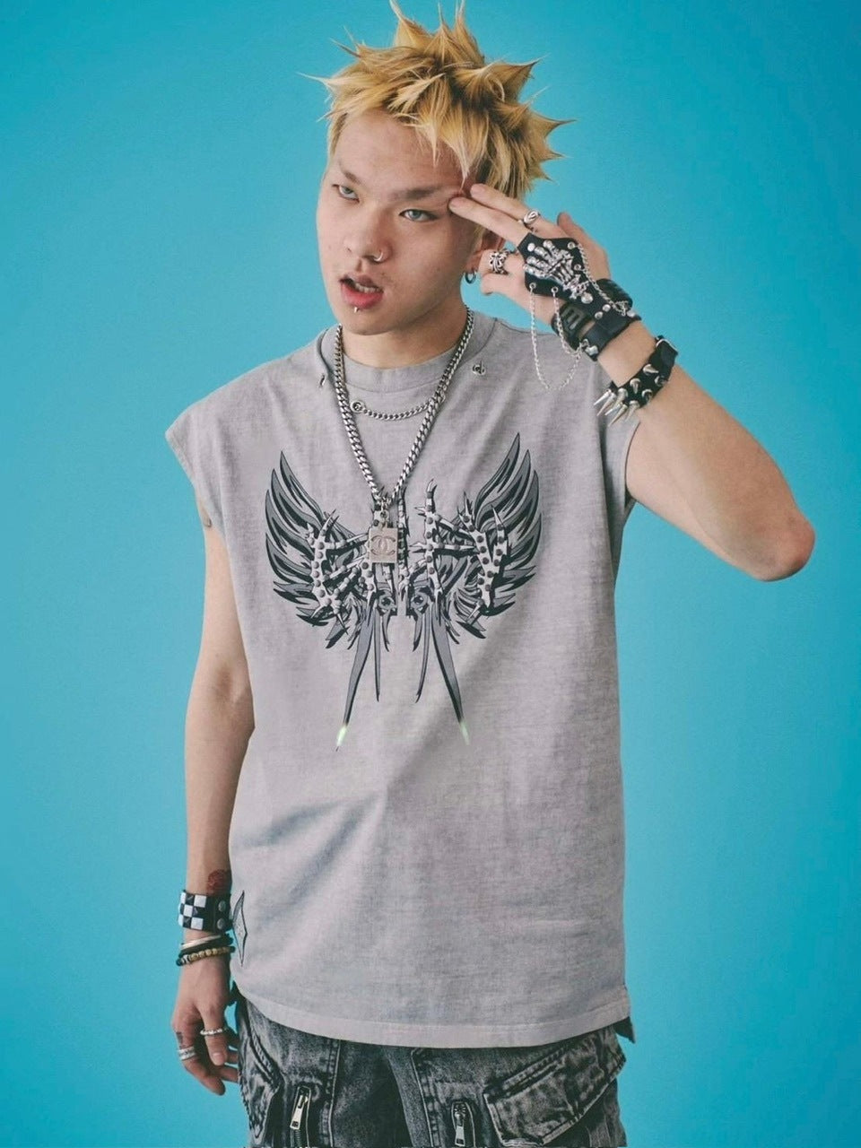 【GALFY】ゴリ厨二タンク / 【ガルフィー】ロゴプリントタンクトップ