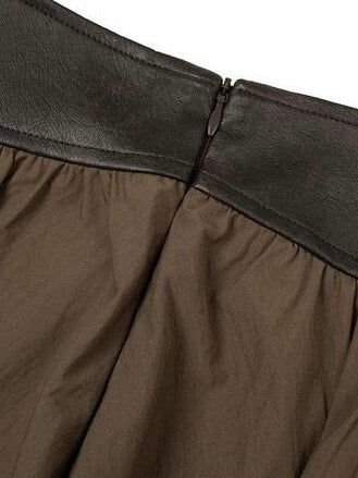 【Uglyshadow】VINTAGE LEATHER PUMPKIN SKIRT