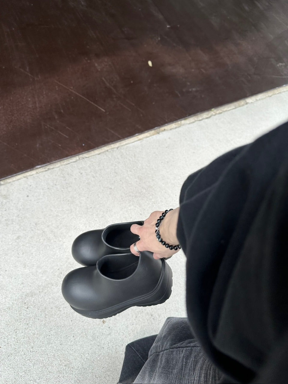 受注制【Chikashitsu +】volume sole clog shoes / 【チカシツプラス】ボリュームソール厚底クロッグシューズ