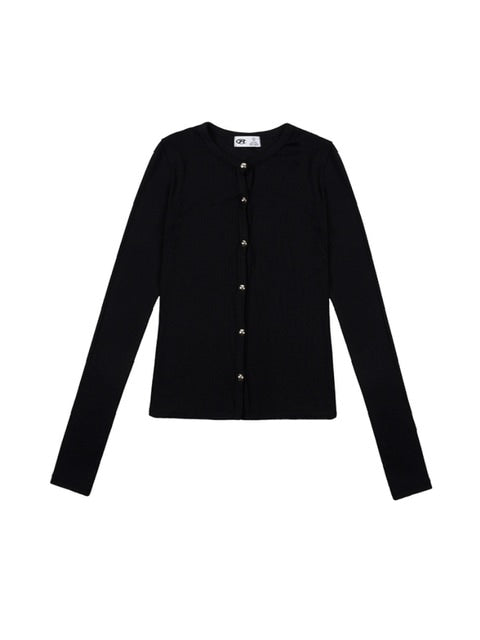 【ROCK CAKE】Nickel Snap Slim Cardigan