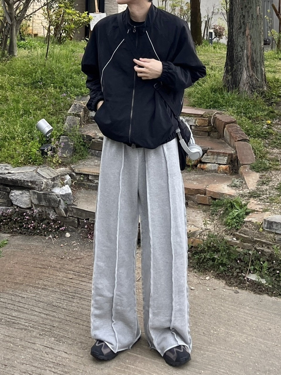 受注制【youll】piping nylon jacket (2color)