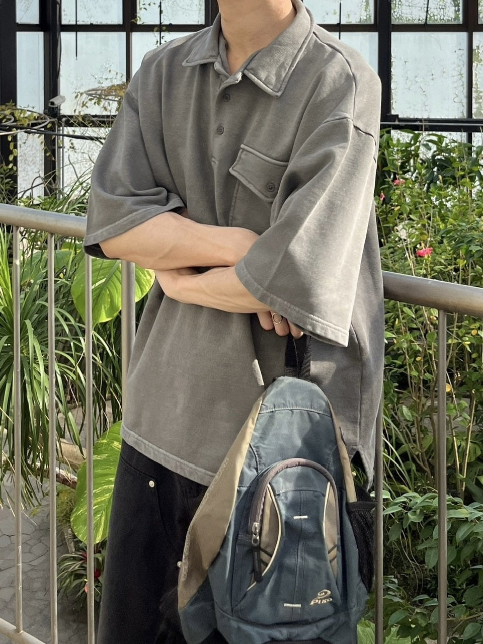 受注制【youll】pigment polo shirt (2olor)