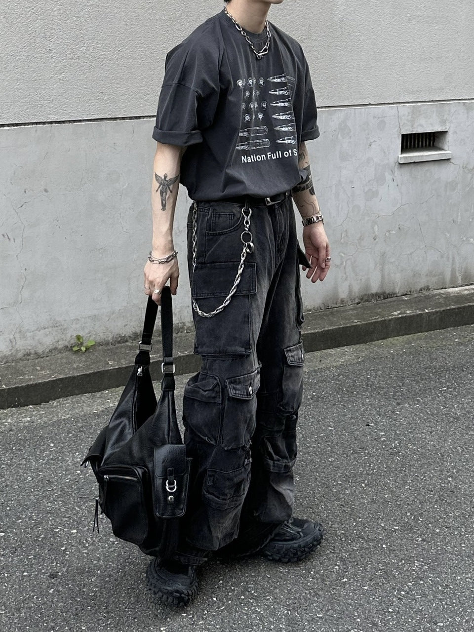 大阪店WEB限定【Chikashitsu +】pigment bullet t-shirt