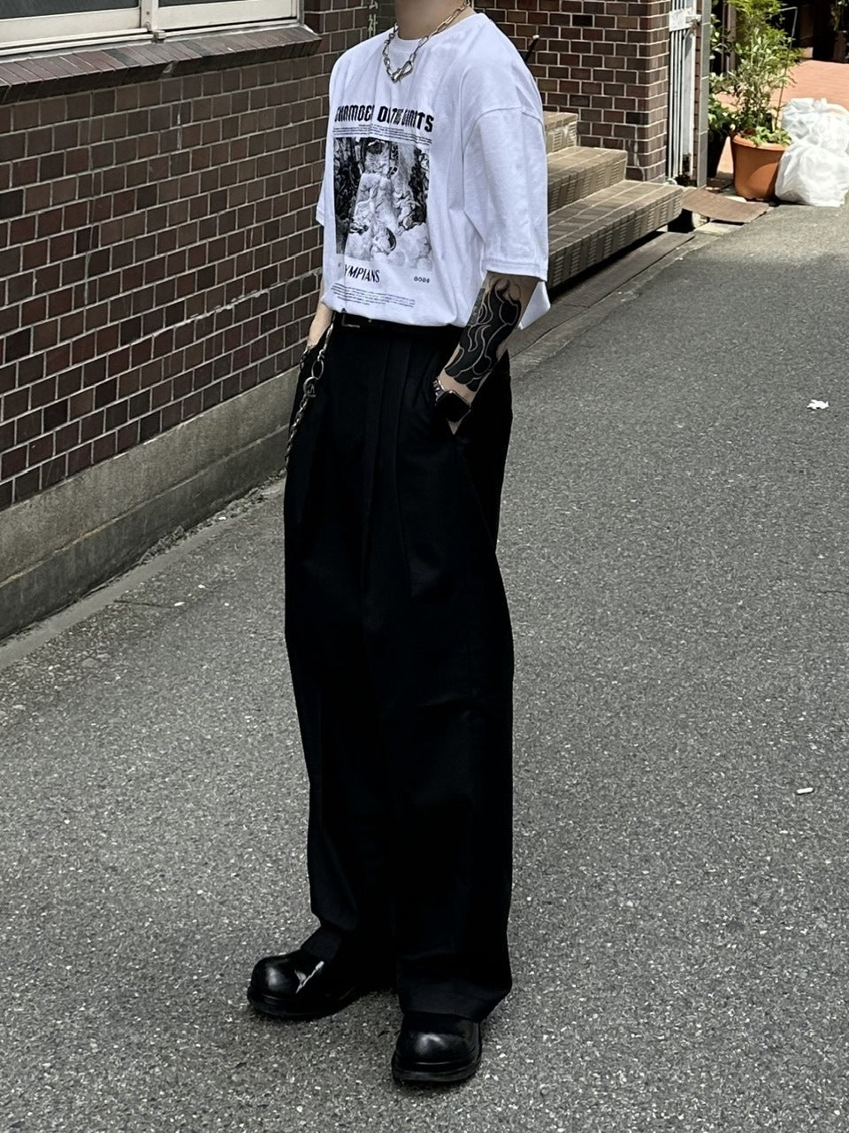 大阪店WEB限定【Chikashitsu +】oversized olympos t-shirt (2color)