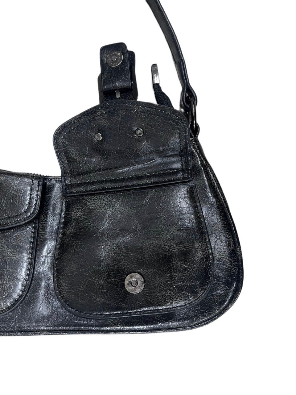 受注制【Never mind the XU】pocket leather belt bag (2color)