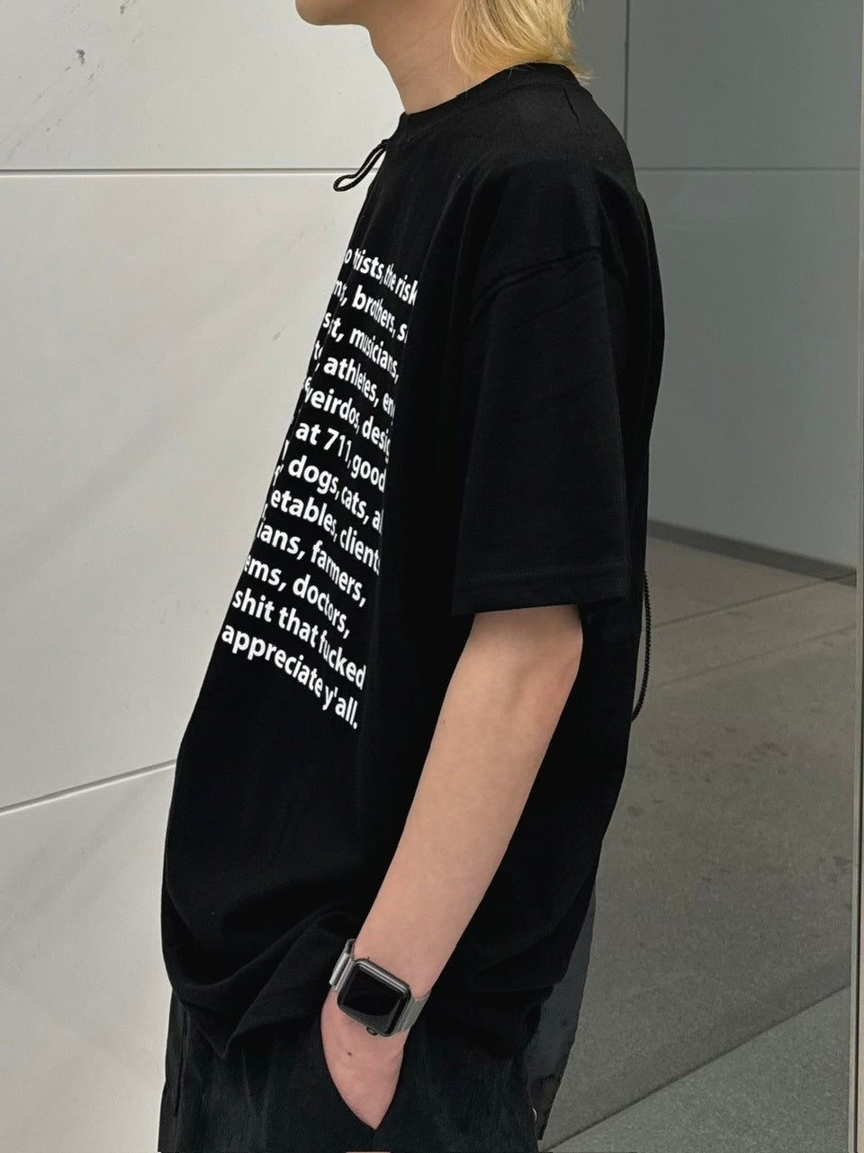 受注制【Chikashitsu +】logo lettering t-shirt (2color) / 【チカシツプラス】ロゴレタリングプリント半袖Tシャツ