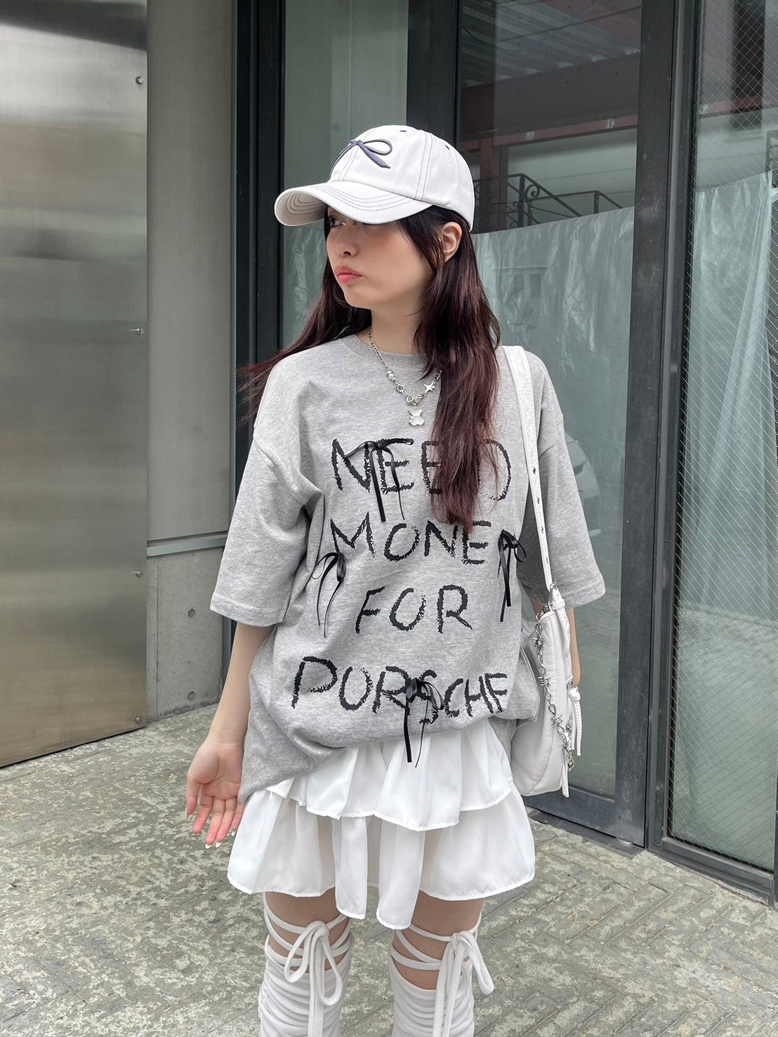 【nmtc +】ribbon half sleeve tee (3color)