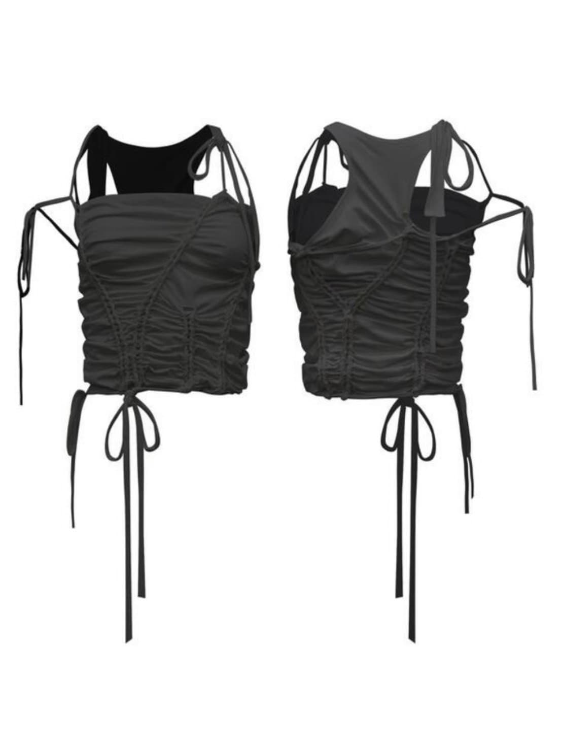 【NACHE】BRAID DROP SLEEVELESS